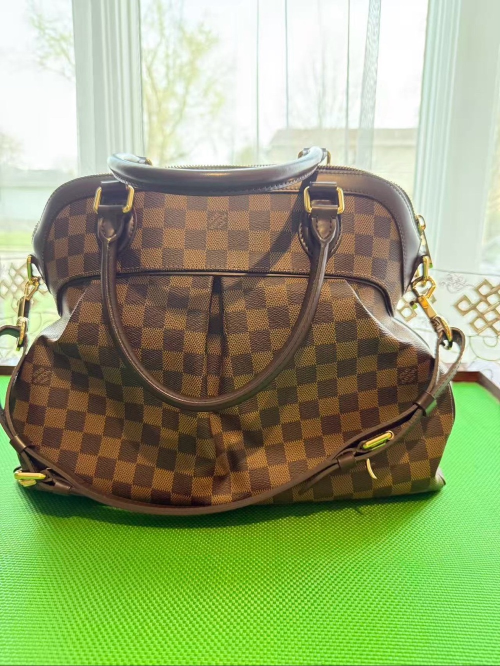 Authentic Louis Vuitton Trevi GM Damier Ebene Shoulder Bag 2008